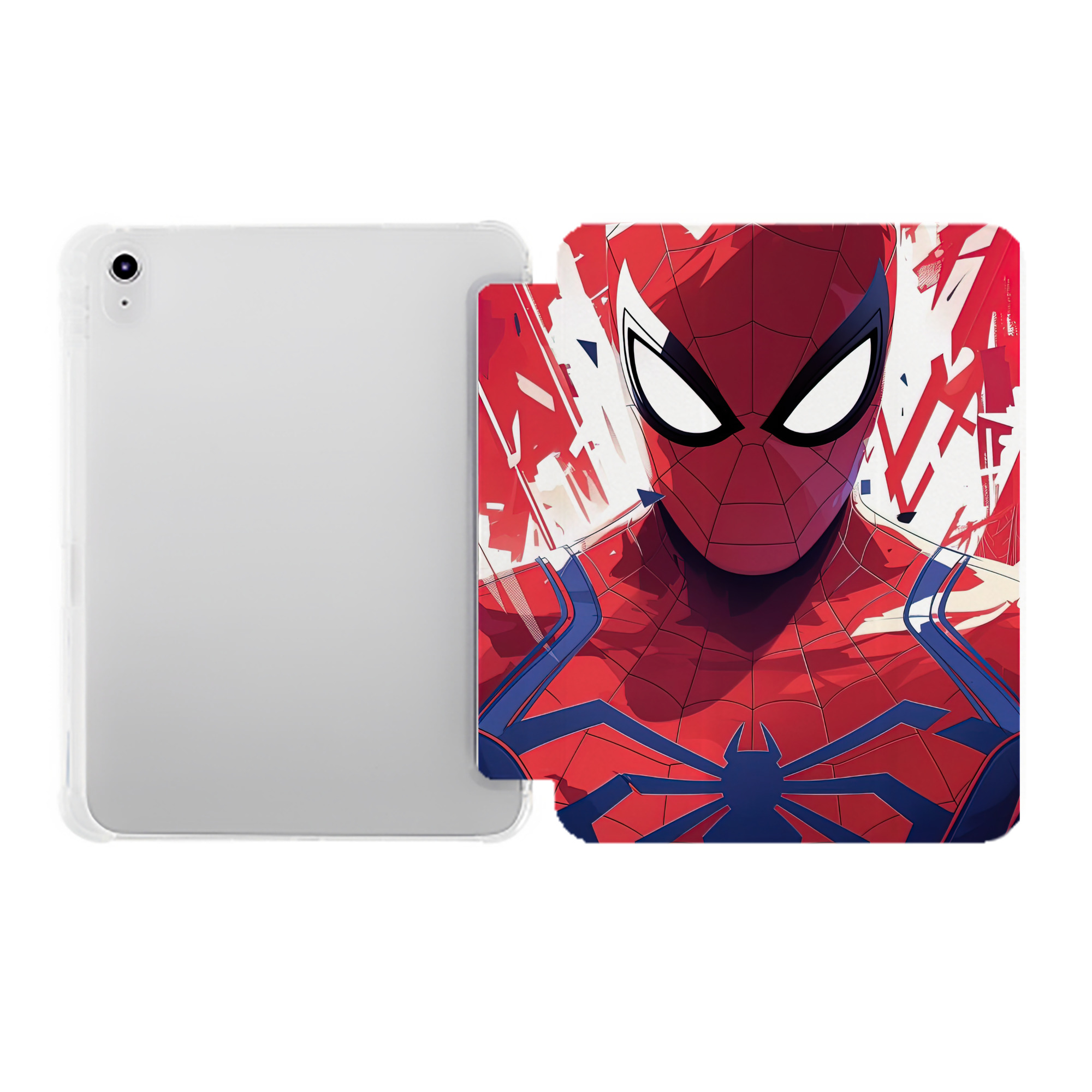 （画像用） Spider Man スパイダーマン IPad ケース ペン収納付き 三つ折りスタンド PUレザー×シリコン 対応機種9.5/10.5/10.9インチ